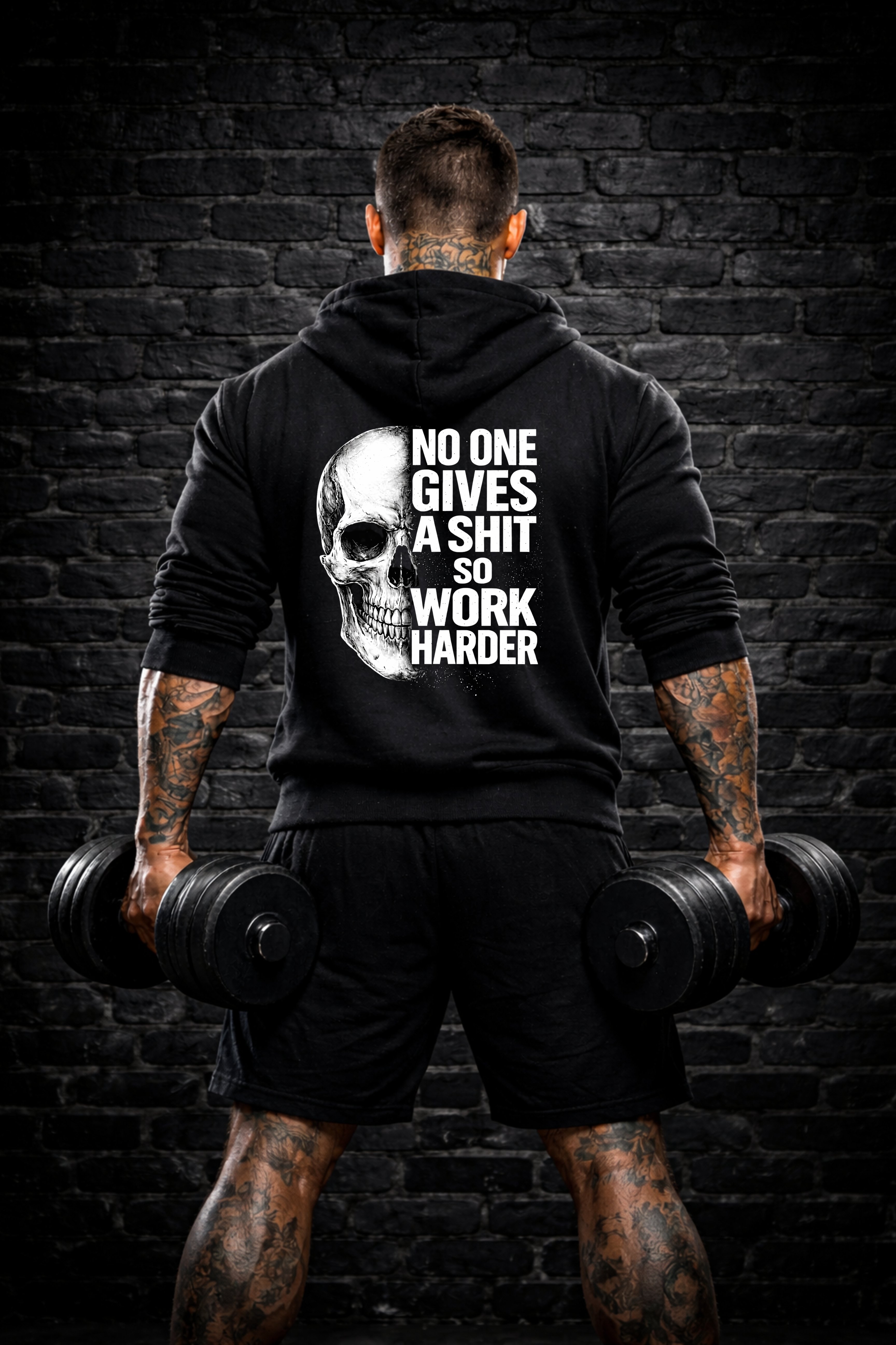 No One Gives a Sh*t – Work Harder Hoodie