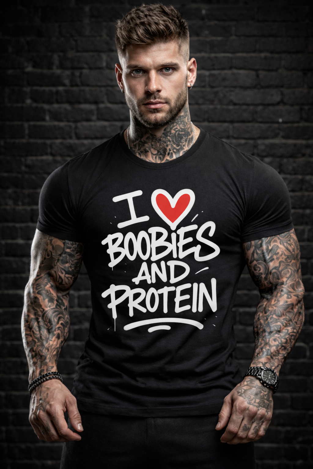 I ♥ Boobies and Protein Tee