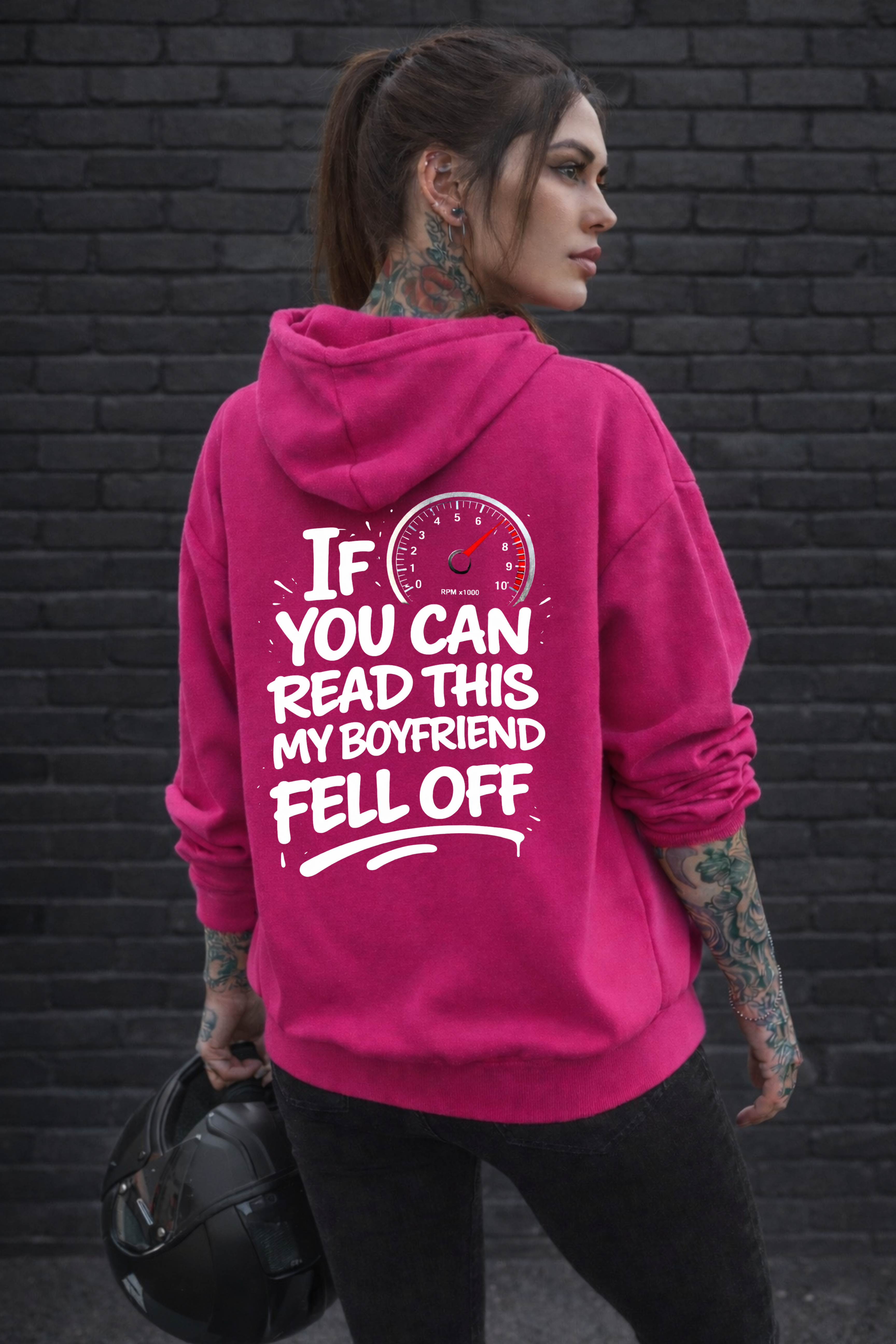 If You Can Read This Hoodie – Hot Pink