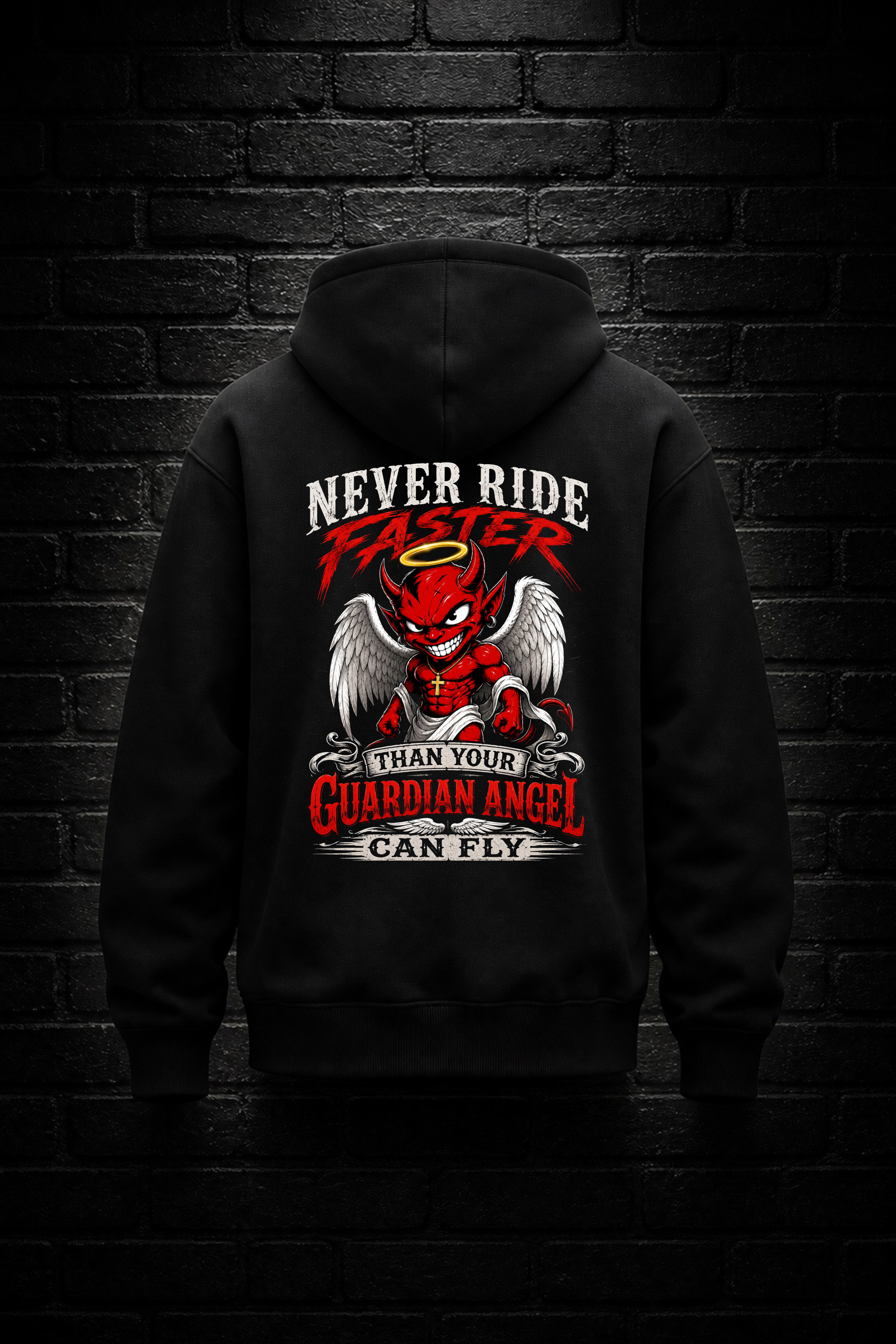 Never ride faster than your guardian angel can fly